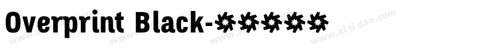 Overprint Black字体转换